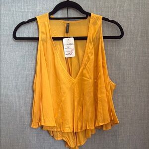 Yellow Sleeveless Women's Top